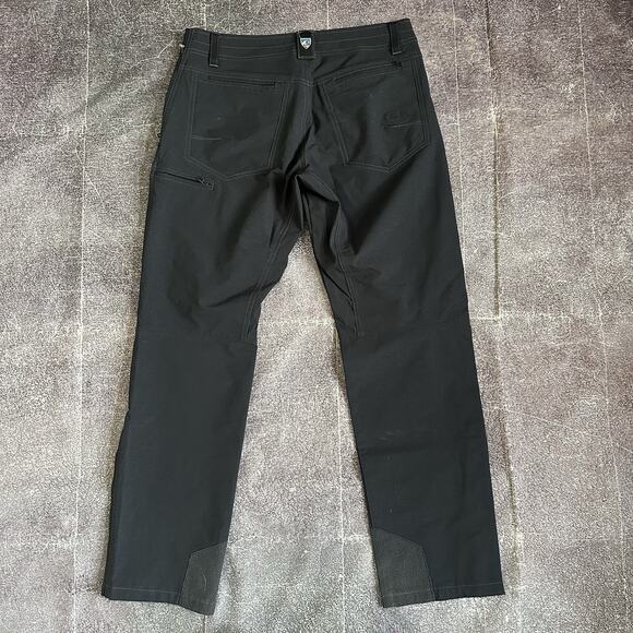 Men's Kuhl Klash Soft Shell Black Gray Water Resistant Hiking Pants Sz 34 X 32 - Picture 4 of 5